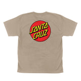 Santa Cruz Youth Classic Dot Midweight T-Shirt - Sand