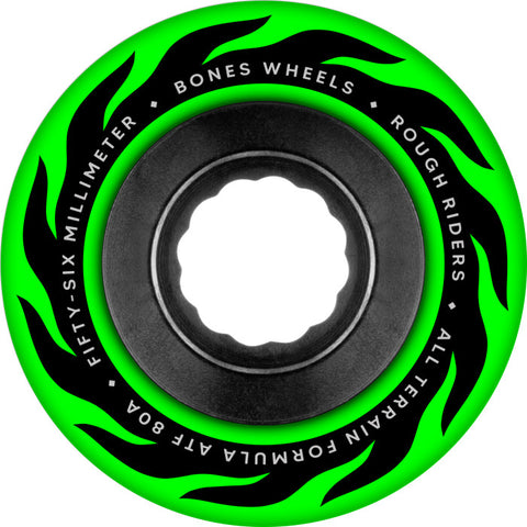 Bones Wheels: 56mm Eternal Flame Rough Riders 80a