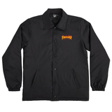 Santa Cruz Thrasher Flame Dot Coach Jacket - Black