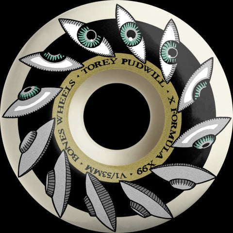 Bones Wheels: 53mm Pudwill Eyeing Saucer  V1 Standard X-Formula 99a