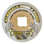 Oj Wheels: 53mm Double Duro White Gum Hardline 99a/95a