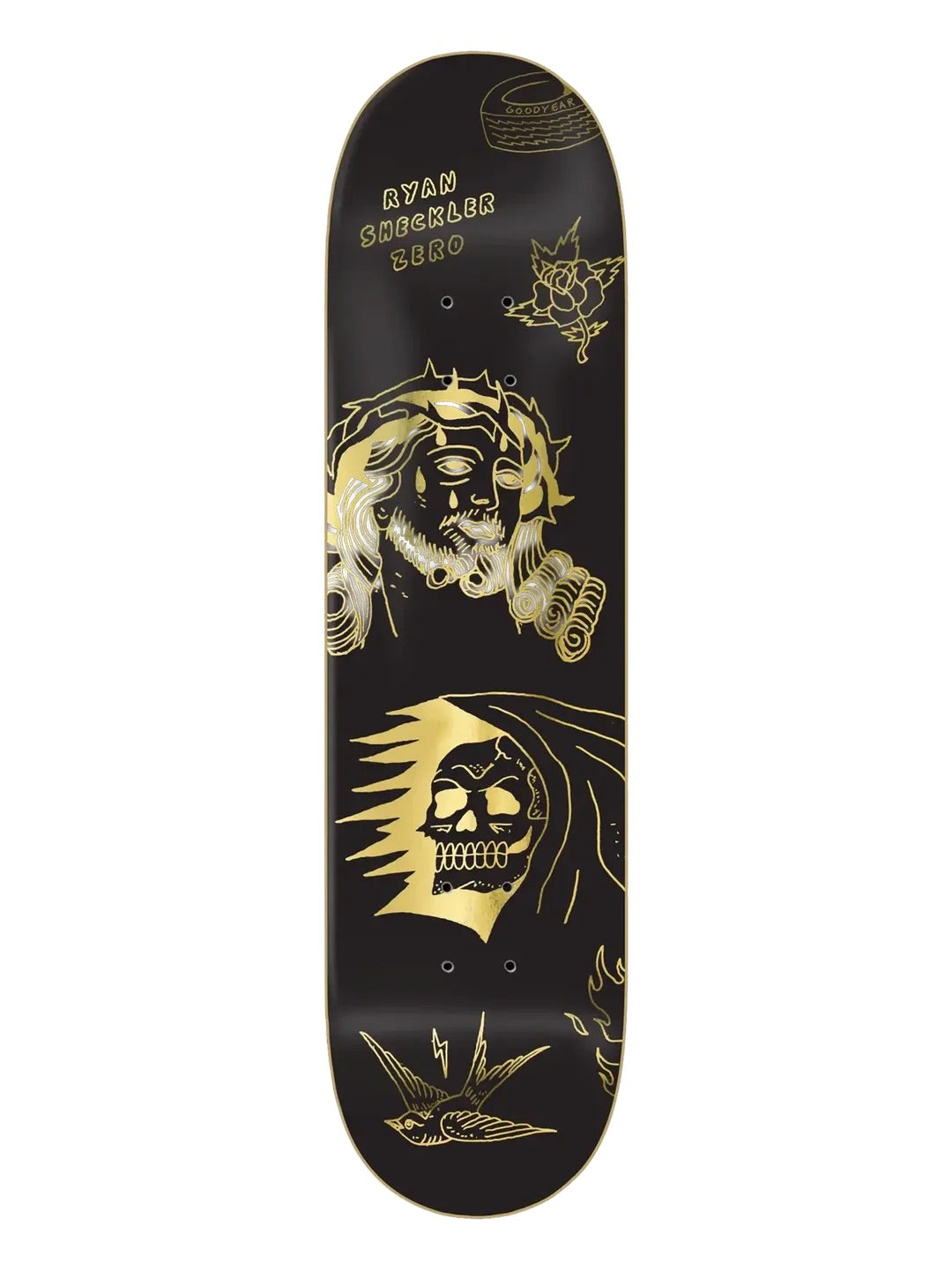 Zero Skateboards: Sheckler Suffer Gold Foil Deck