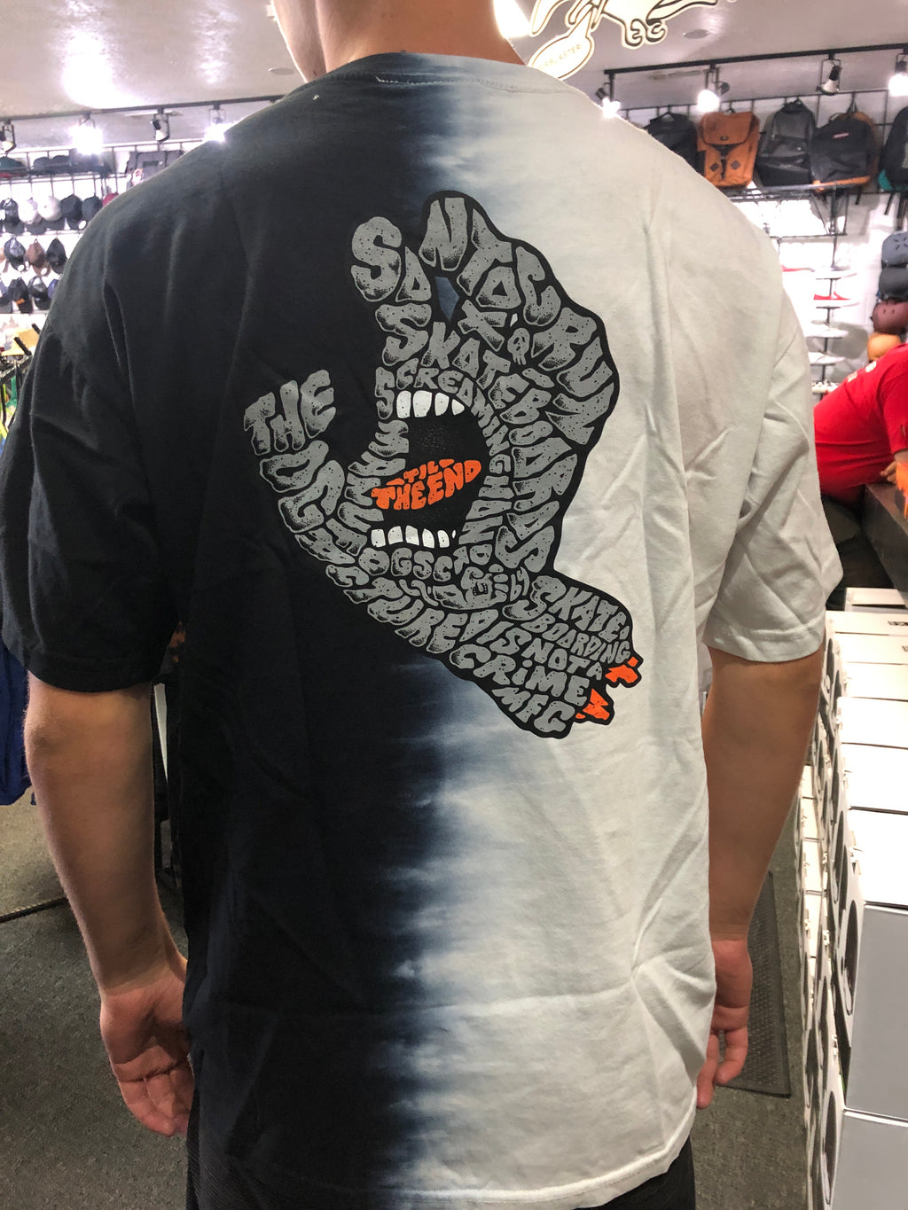 Santa Cruz Letter Hand Black/White Dip