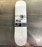 Lip Trix Deck: White Woodcut Logo