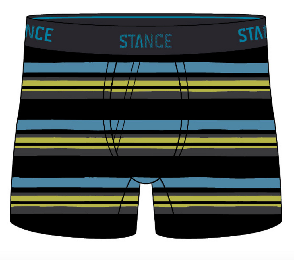 Stance Underwear: Lane Lines Wholester-Black