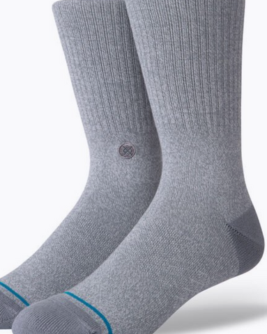 Stance Socks: Icon Heather Grey-Med