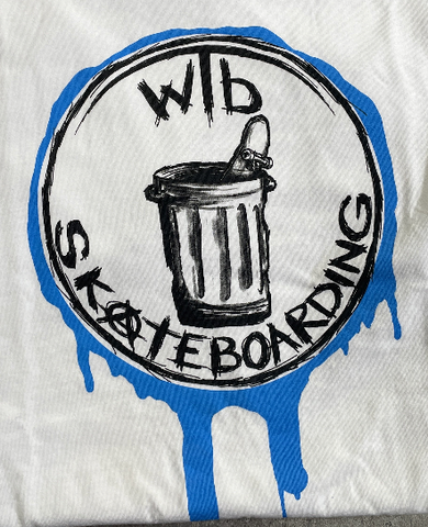 WTB Skateboarding Can T-Shirt-Blue