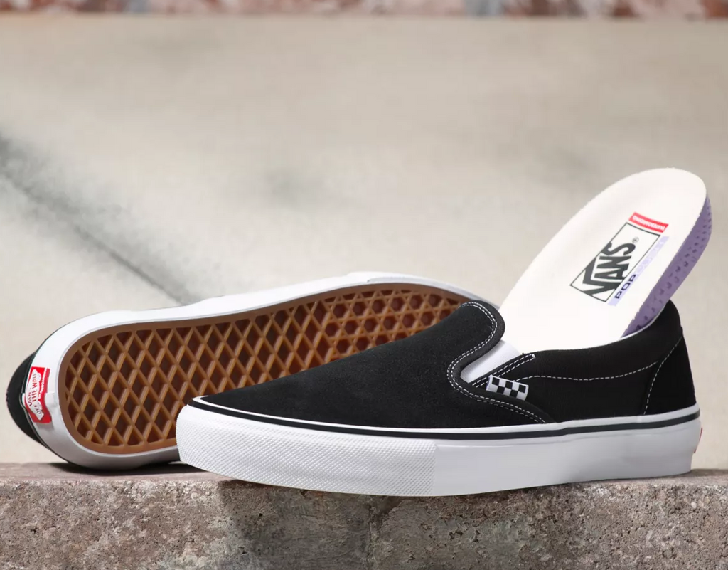 Vans Skate Slip On Black White Lip Trix Boardshop