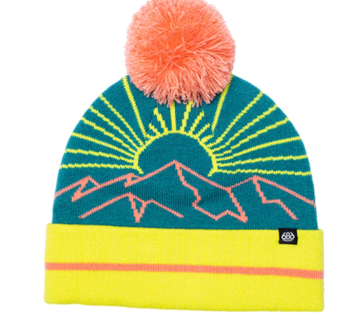 686 GIRLS' CHALET POM BEANIE- Dark Lagoon
