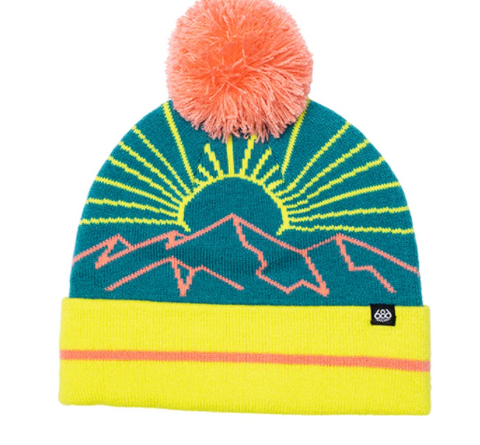 686 GIRLS' CHALET POM BEANIE- Dark Lagoon