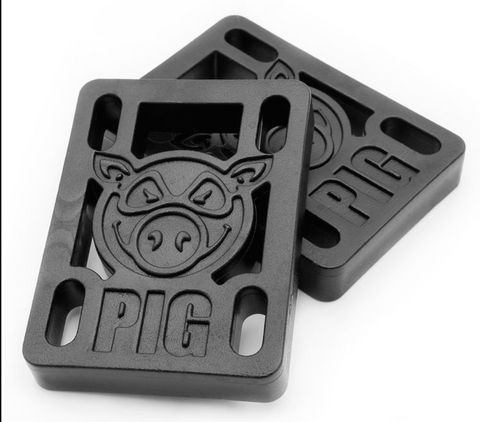 Pig Wheels: 1/2" Hard Riser Black