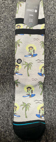 Stance Socks: Surfing Monkey - Grey