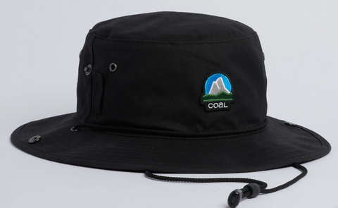 Coal Headwear: The Seymour Waxed Canvas Boonie Hat - Black