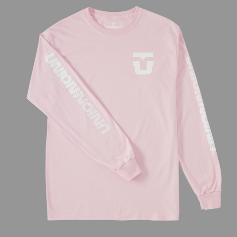 Union Binding Long Sleeve T-Shirt - Pink