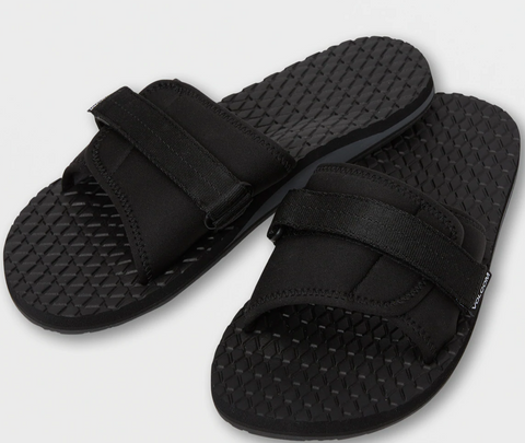 Volcom Eco Recliner Slide - Black Grey