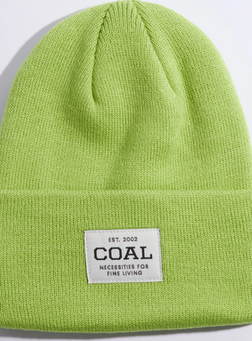 Coal Uniform Knit Cuff Beanie - Acid Green