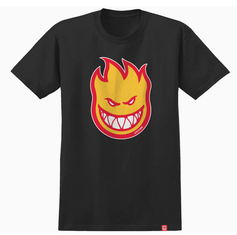 Spitfire Bighead Fill T-Shirt - Black/Gold/Red