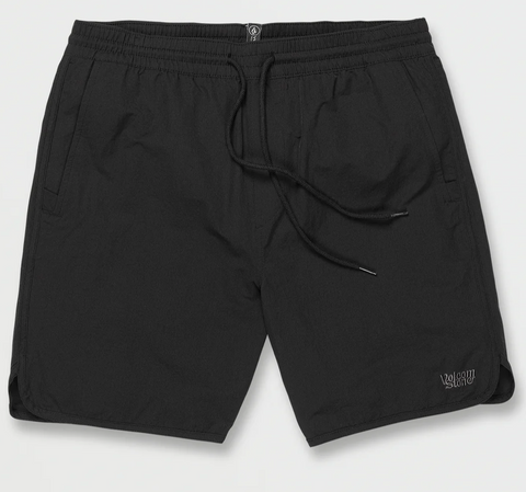 Volcom New Aged Stone Elastic Waist Shorts - Black