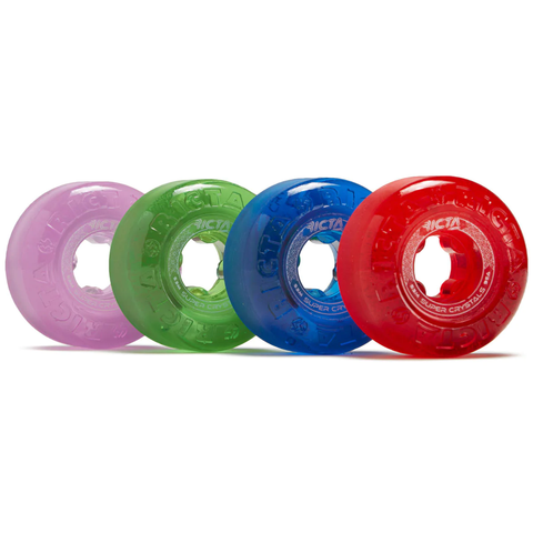 Ricta Wheels: 53mm Super Crystals 95a - Trans Purple/Green/Blue/Red