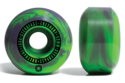 Steadfast 53mm Skate Wheels (Purple/Green)