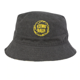 Slime Balls: Mono Splat Reversible Bucket Hat - Washed Black