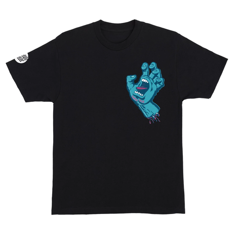 Santa Cruz Rigid Screaming Hand Front S/S Shirt - Pigment Black