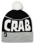 Crab Grab: Pom Beanie - Heather Grey Black