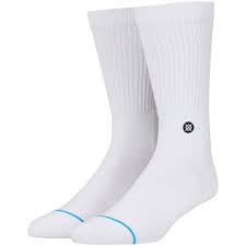 Stance Socks: Icon White/Black