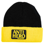 Antihero: Reserve Patch Beanie - Black/Yellow