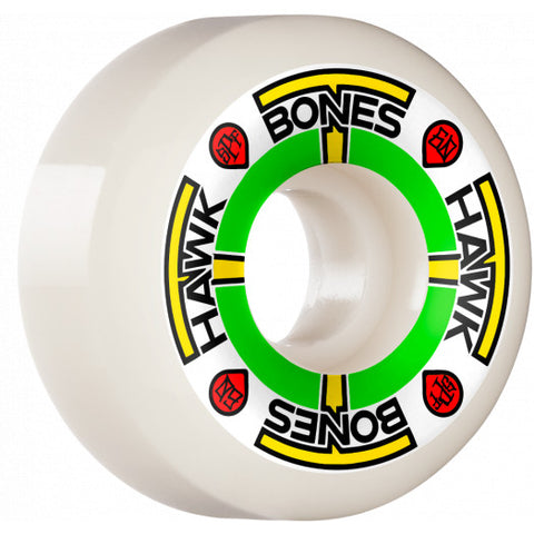 Bones Wheels: Hawk T-Bones P5 SPF Sidecut - White 84B