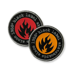 Black Label Circle Flame Patch